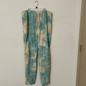 Tie dye disney sweat pants